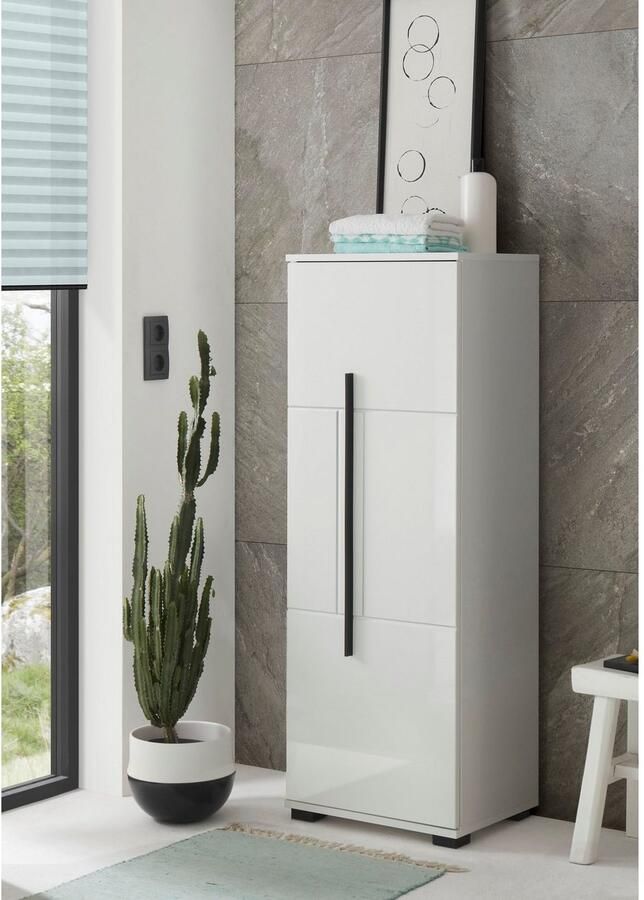 INOSIGN Halfhoge kast Cantara badkamerkast in hoogglans wit kast in modern ontwerp - Foto 3