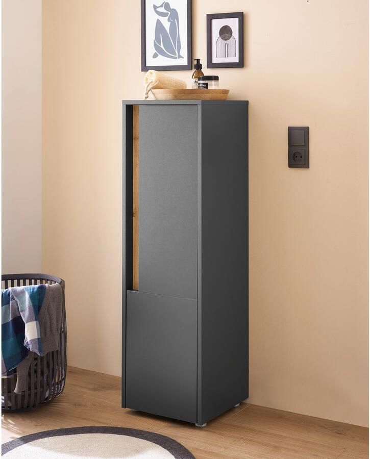 INOSIGN Halfhoge kast CITY GIRON badkamerkast met grepen hoge kast in tijdloos ontwerp - Foto 3