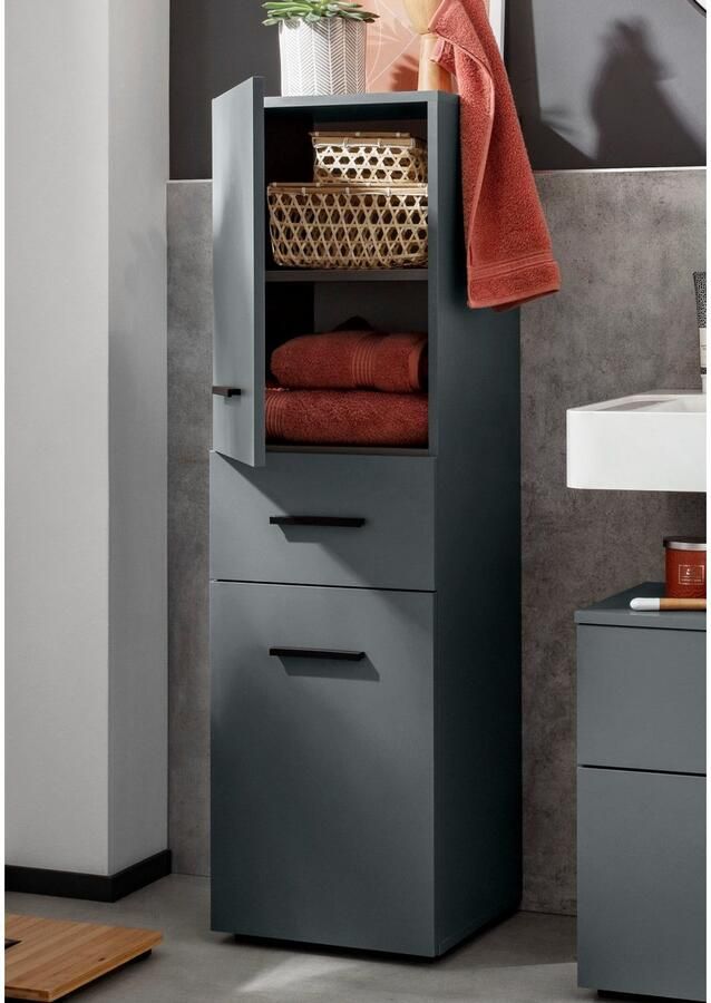 INOSIGN Halfhoge kast Skara verstelbare planken achter elke deur breedte 38 cm hoogte 130 cm - Foto 3