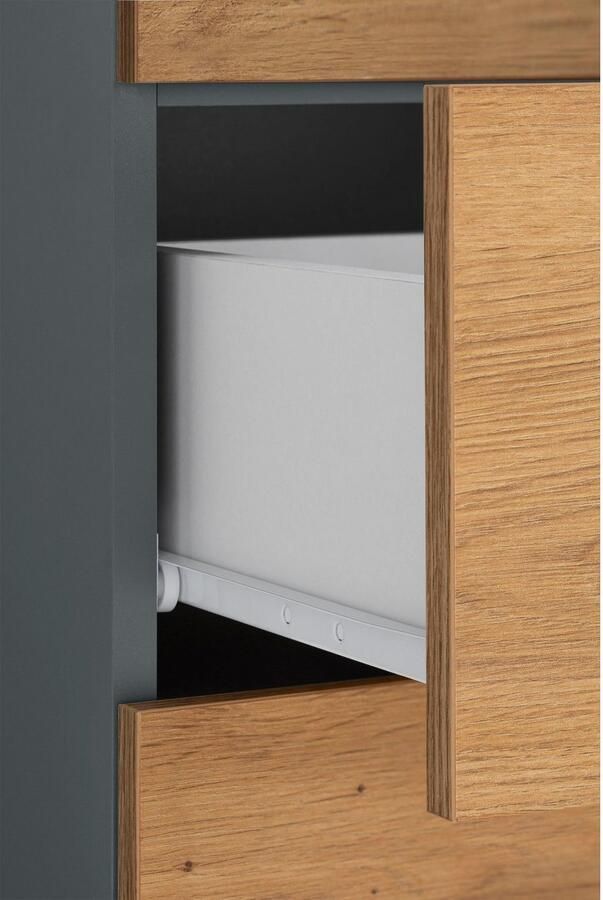 INOSIGN Halfhoge kast Skara verstelbare planken achter elke deur breedte 38 cm hoogte 130 cm - Foto 4