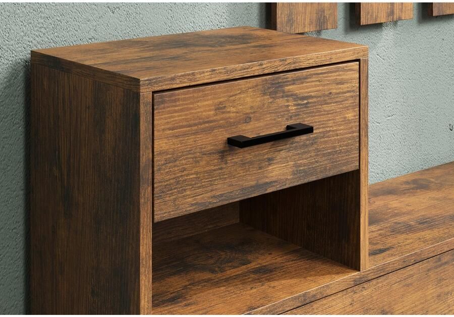 INOSIGN Halmeubelset Basel Schoenopberger met schoenendoos paneel met spiegel en haken (complete set 2 stuks) - Foto 2