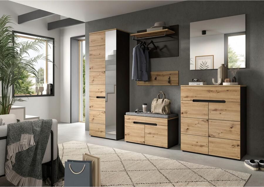 INOSIGN Halmeubelset Rehat garderobekombinatie breedte 255 cm 6-delige hal garderobe set met veel opbergruimte hal meubels (6 stuks) - Foto 12