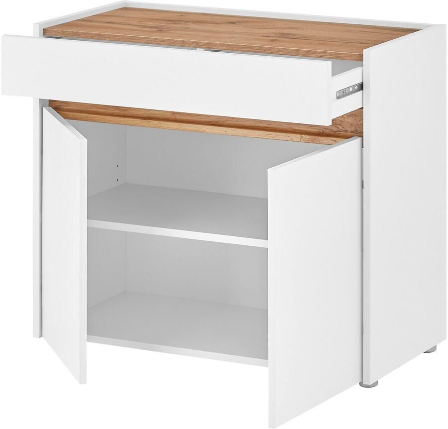 INOSIGN Halmeubelset GIRON CiTY moderne garderobe complete set met veel opbergruimte bevat commode spiegel paneel & schoenenbank + zitkussen 190 cm breed (complete set 4-delig)