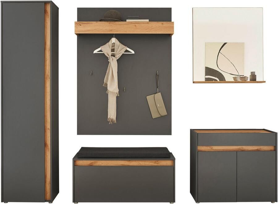 INOSIGN Halmeubelset GIRON CiTY moderne garderobe complete set met veel opbergruimte (complete set 5 stuks) - Foto 17
