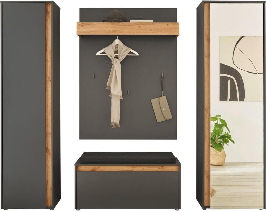 INOSIGN Halmeubelset GIRON CiTY moderne garderobe complete set met veel opbergruimte (complete set 4 stuks) - Foto 14