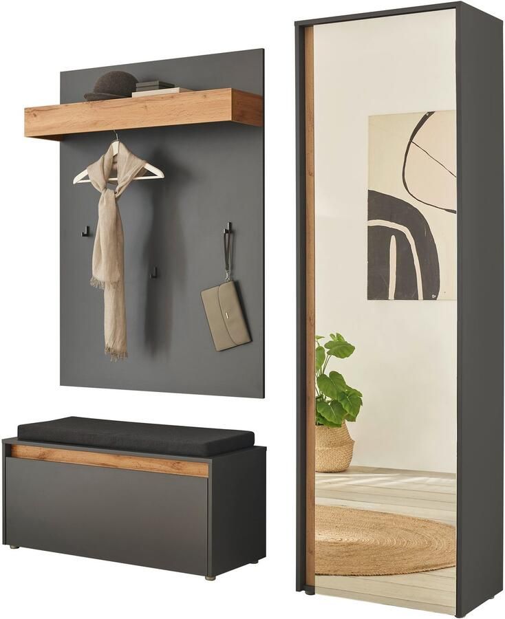 INOSIGN Halmeubelset GIRON CiTY moderne garderobe complete set met veel opbergruimte (complete set 3 stuks) - Foto 4