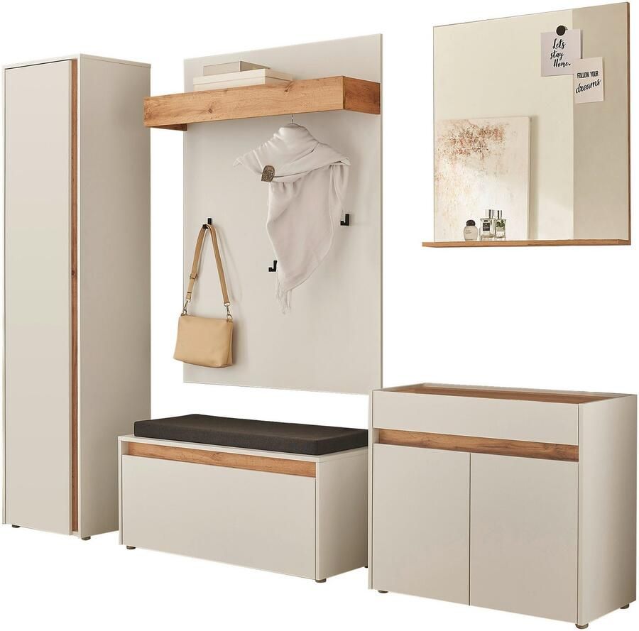 INOSIGN Halmeubelset GIRON CiTY moderne garderobe complete set met veel opbergruimte (complete set 5 stuks)