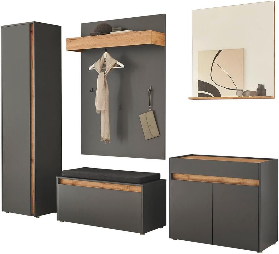 INOSIGN Halmeubelset GIRON CiTY moderne garderobe complete set met veel opbergruimte (complete set 5 stuks) - Foto 2