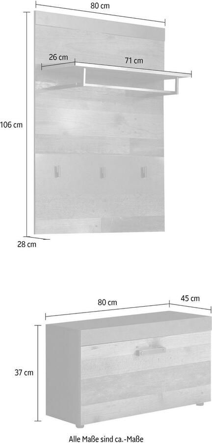 INOSIGN Halmeubelset Ilana moderne industriële stijl (set 2-delig) - Foto 6