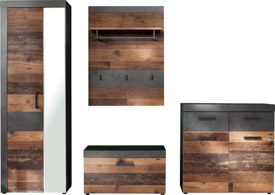 INOSIGN Halmeubelset Ilana moderne industriële stijl (set 4-delig) - Foto 3
