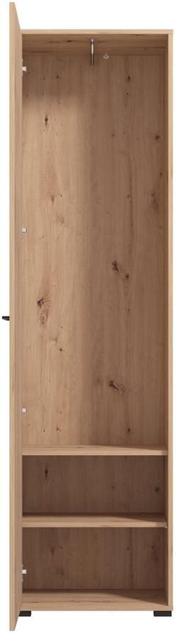INOSIGN Kledingkast Landes kledingkast opbergkast hal kast hoogte 198 cm Fronten in artisan eik met strepen met een kledingstang - Foto 5