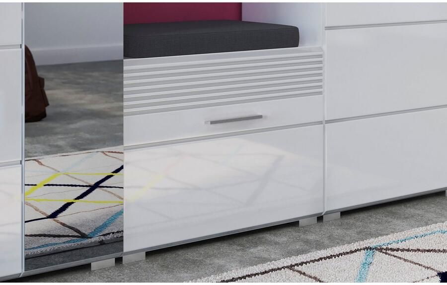 INOSIGN Halmeubelset Malmö Breedte 115 cm MDF Front met groeffrezing 4-delig bestaande uit: (4-delig) - Foto 9