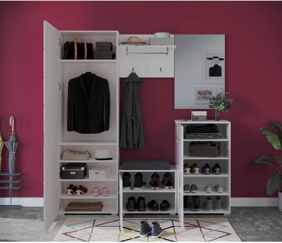 INOSIGN Halmeubelset Malmö Breedte 170 cm MDF Front met groeffrezing 5-delig bestaande uit: (5 stuks)