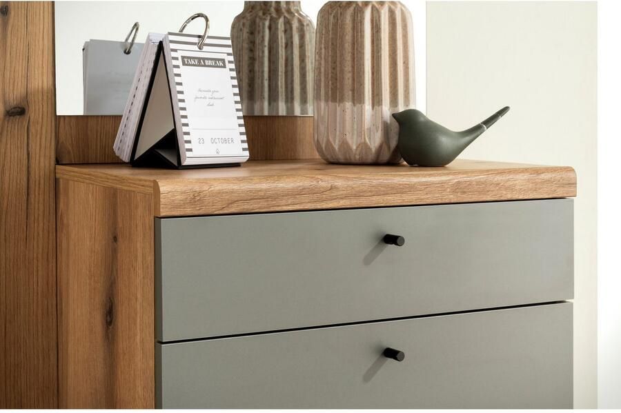 INOSIGN Compact kapstokmeubel Mavas Garderobe Garderobekast ScandicDesign Evoke Eik Salie voldoende opbergruimte geschikt voor kleine ruimtes 110 cm breed - Foto 4