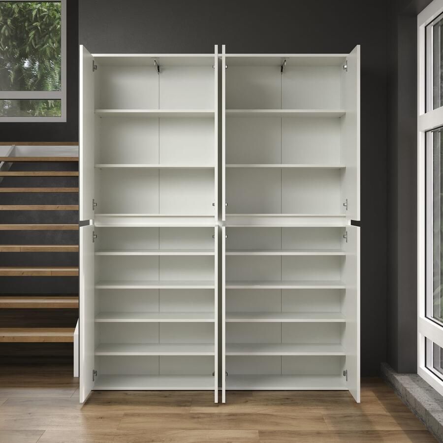 INOSIGN Halmeubelset NOVARA Garderobekasten met in totaal 16 vakken (B D H) 148 34 191 cm (complete set 2-delig)