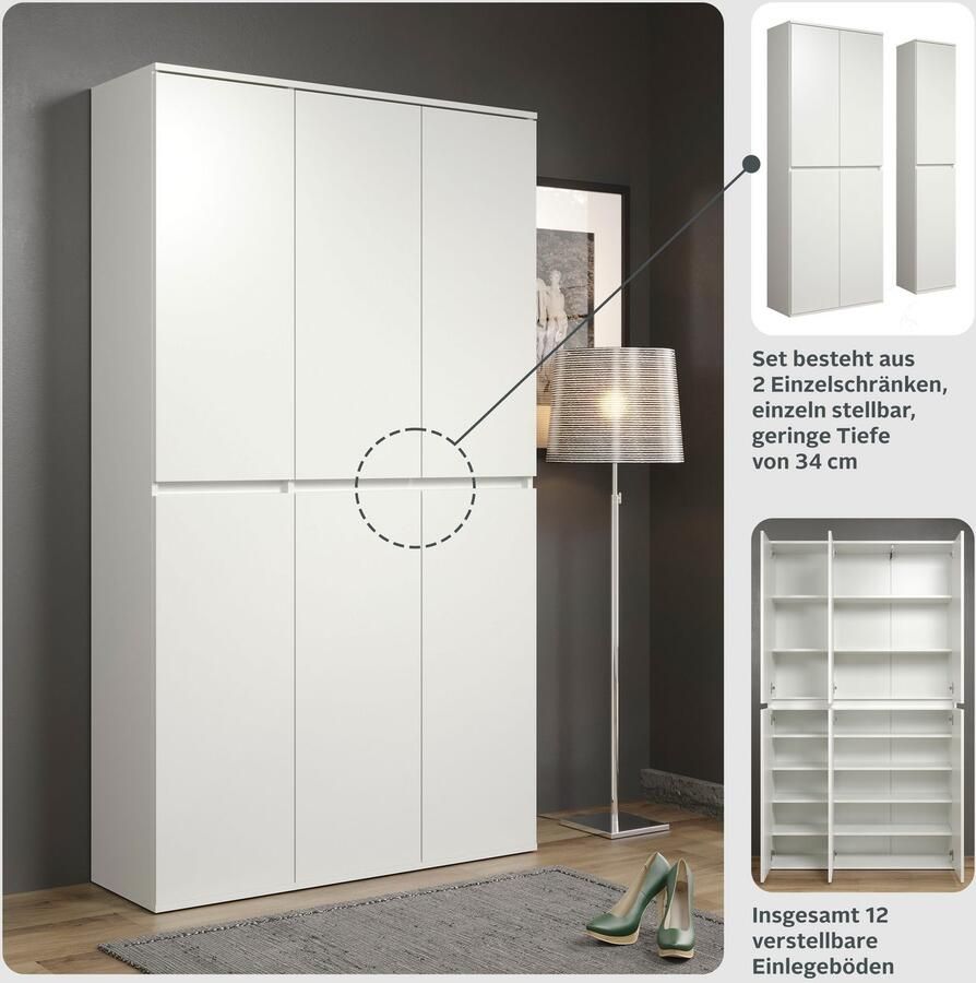 INOSIGN Halmeubelset NOVARA Multifunctionele kast 2 enkele kasten: 1x breedte 37cm 1x breedte 74 cm - Foto 4