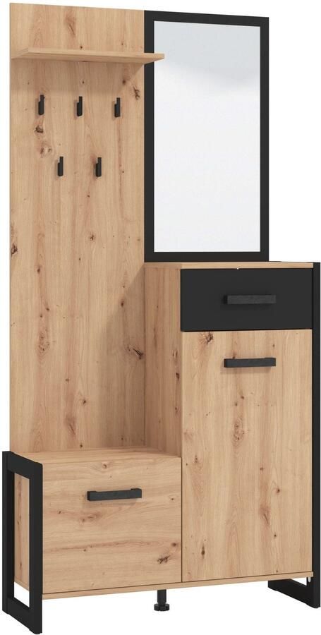 INOSIGN Halmeubelset Oleron compacte garderobe halgarderobe dielenkast (complete set) - Foto 6