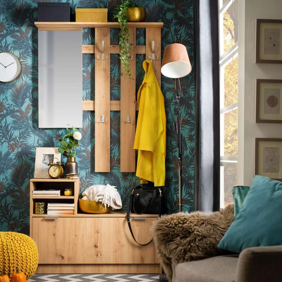 INOSIGN Halmeubelset Ravenna halgarderobe dielenkast compacte garderobe breedte 100 cm (complete set 2-delig)