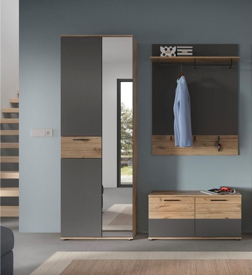 INOSIGN Halmeubelset Riga Breedte 175 cm hoogwaardige groeffrezing 3-delig bestaande uit: (set 3-delig) - Foto 2