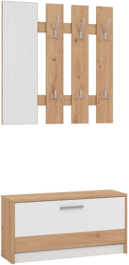 INOSIGN Halmeubelset Rimini Set 2-delig bestaande uit een garderobepaneel en schoenenkast (2-delig) - Foto 3