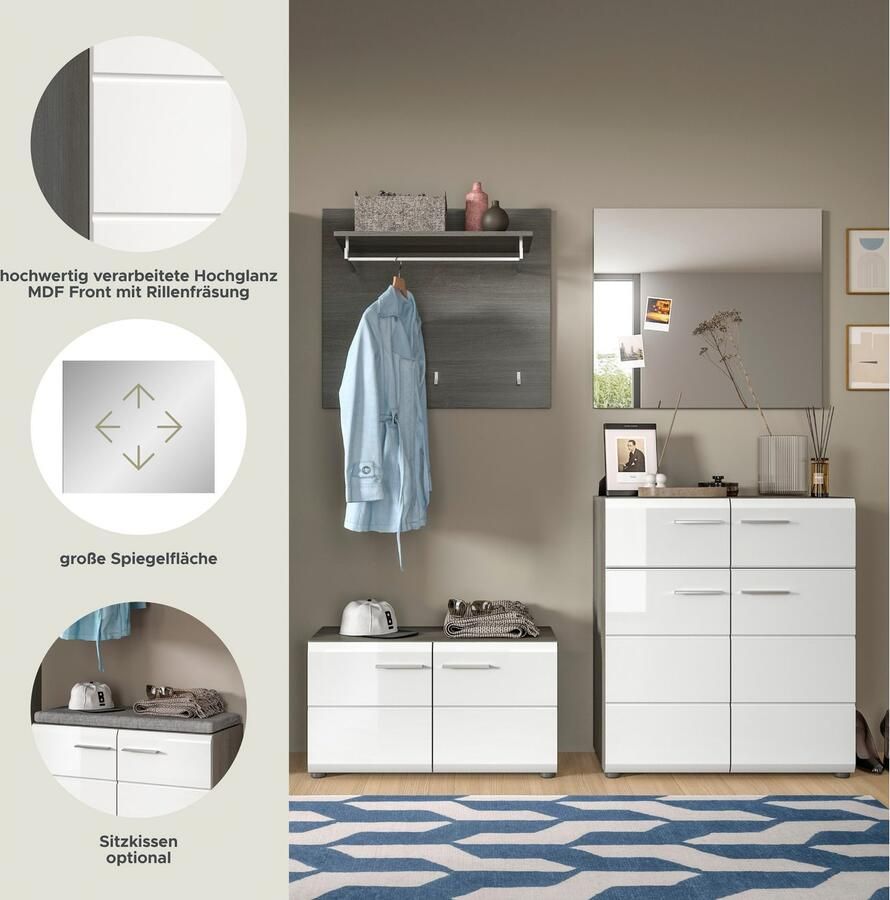 INOSIGN Halmeubelset Rumba 4-delig Breedte 175 cm Hoogglans Front bestaand uit: (4-delig) - Foto 5