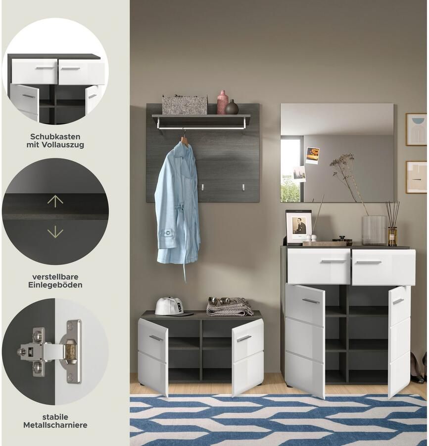 INOSIGN Halmeubelset Rumba 4-delig Breedte 175 cm Hoogglans Front bestaand uit: (4-delig) - Foto 7