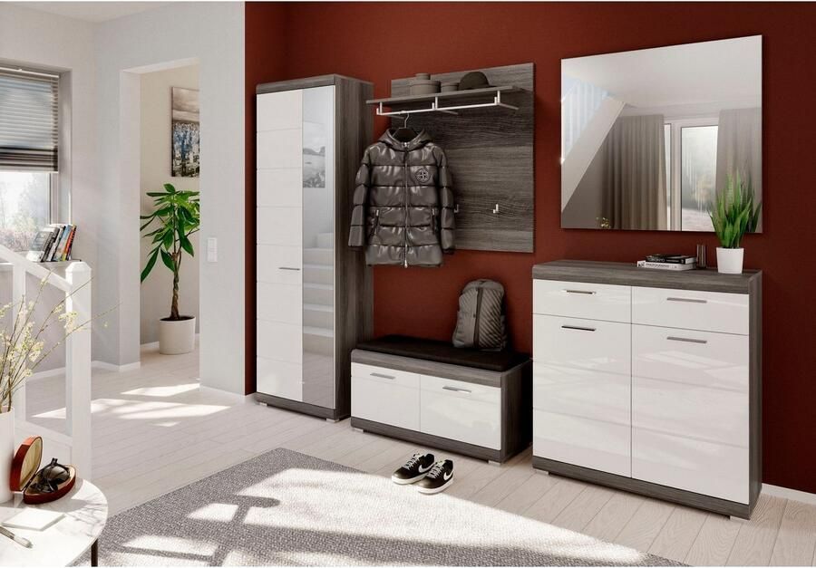 INOSIGN Schoenenkast Siena Breedte 90 cm 2 Deuren 2 Planken 3 Vakken 2 Lades (1 stuk) - Foto 5