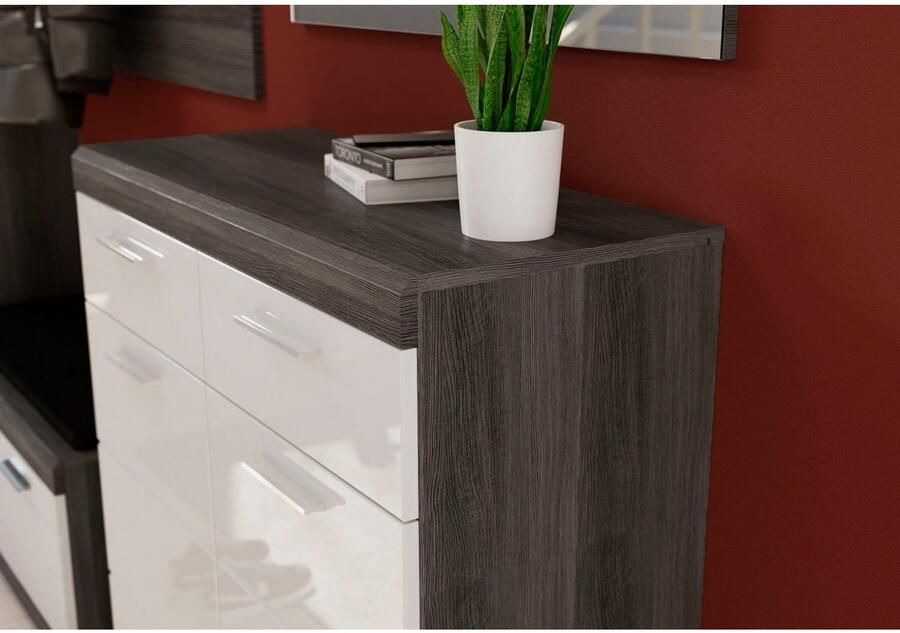 INOSIGN Schoenenkast Siena Breedte 90 cm 2 Deuren 2 Planken 3 Vakken 2 Lades (1 stuk) - Foto 3
