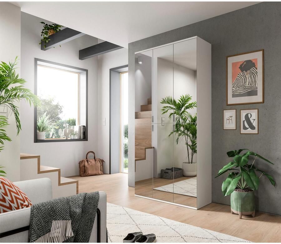 INOSIGN Halmeubelset Trondheim 91 cm bestaande uit 2 Kasten 6 Spiegelduren 15 Vakken (set 2-delig) - Foto 7