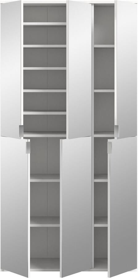 INOSIGN Halmeubelset Trondheim 91 cm bestaande uit 2 Kasten 6 Spiegelduren 15 Vakken (set 2-delig) - Foto 10