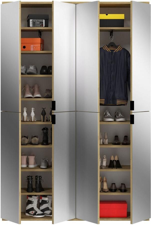 INOSIGN Halmeubelset Trondheim Breedte 122 cm bestaande uit 2 Kasten 8 Deuren 18 Vakken (set 2-delig) - Foto 5