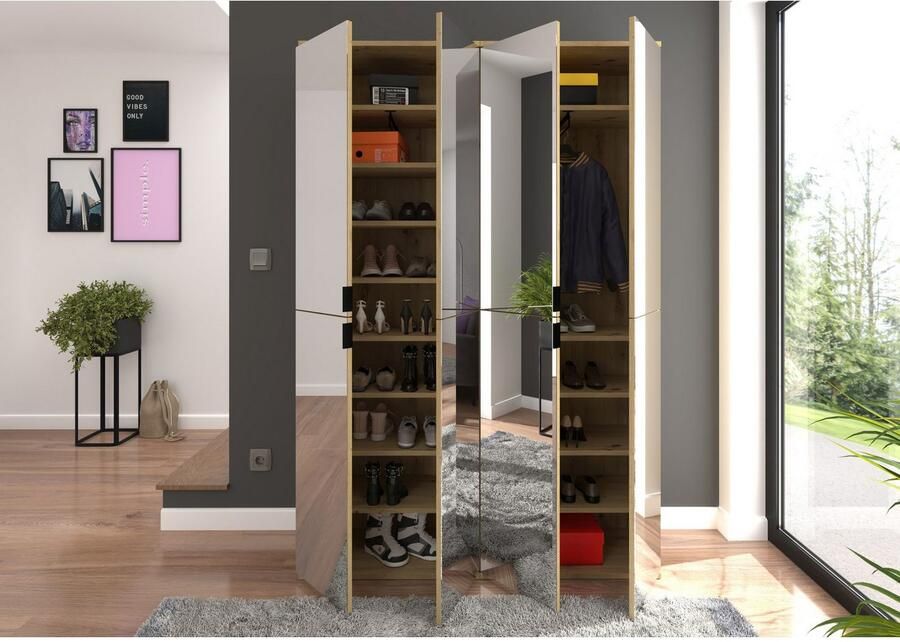 INOSIGN Halmeubelset Trondheim Breedte 122 cm bestaande uit 2 Kasten 8 Deuren 18 Vakken (set 2-delig) - Foto 2