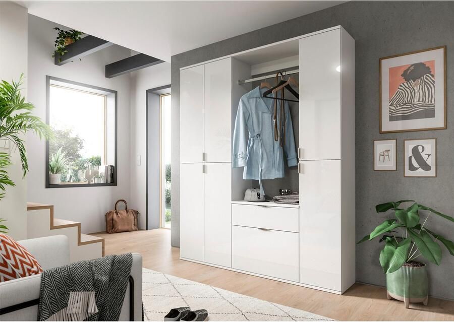 INOSIGN Halmeubelset Trondheim Breedte 152 cm 5-delig bestaande uit: 2x garderobekast 1 commode 1 kledingstang 1 legplank (set 4 stuks) - Foto 9