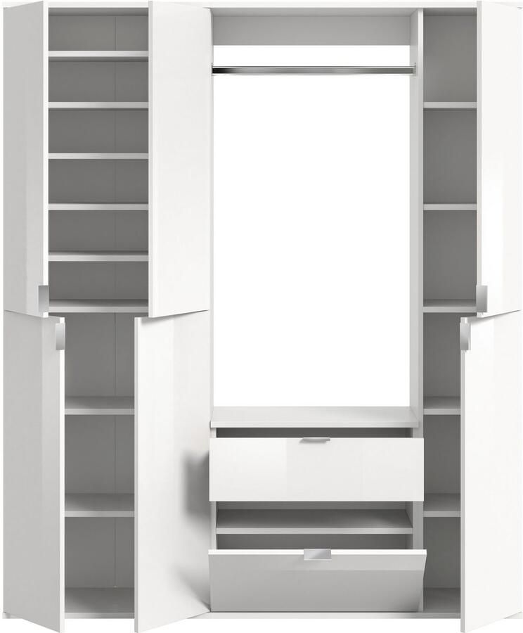 INOSIGN Halmeubelset Trondheim Breedte 152 cm 5-delig bestaande uit: 2x garderobekast 1 commode 1 kledingstang 1 legplank (set 4 stuks) - Foto 8