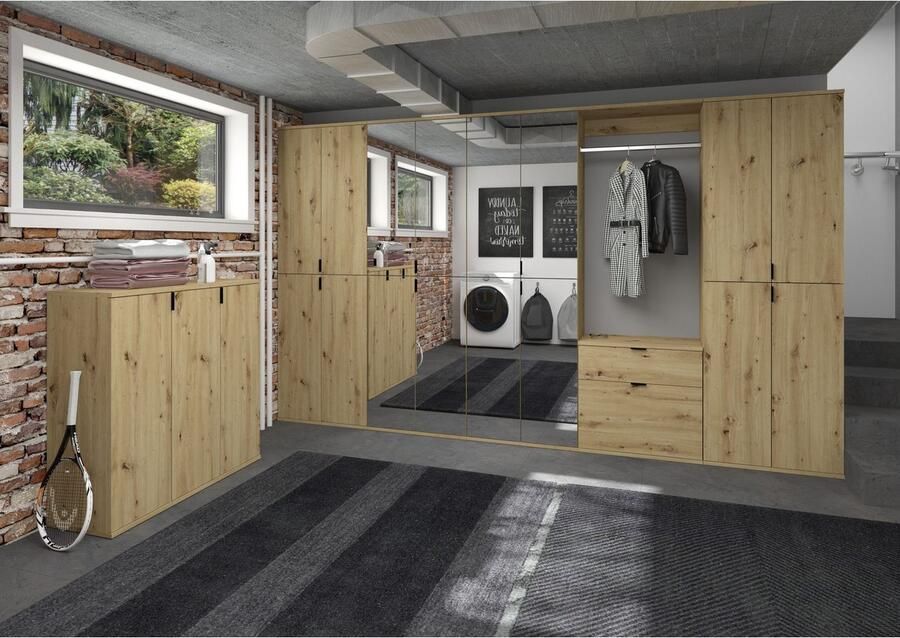 INOSIGN Schoenenkast Trondheim Breedte 61 cm 2 Deuren 5 Planken 6 Vakken Garderobekast schoenenkast schoenenkommode buffetkast gangkast - Foto 4