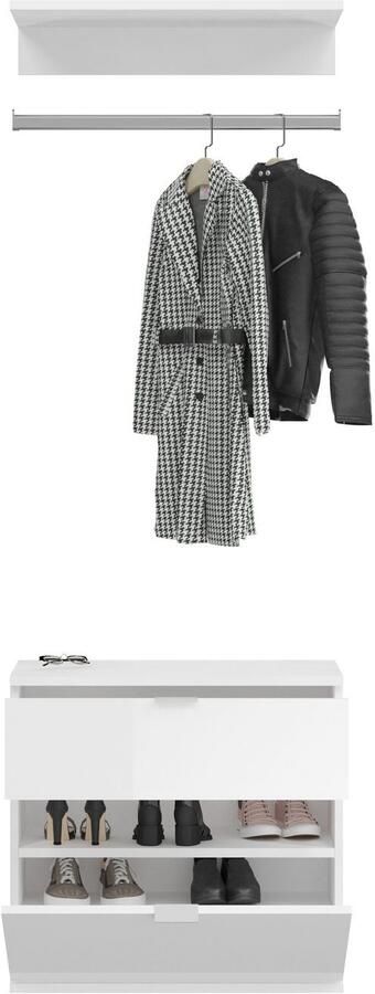 INOSIGN Halmeubelset Trondheim Breedte 183 cm 5-delig bestaande uit: 2x garderobekast 1 commode 1 kledingstang 1 legplank (set 4-delig) - Foto 2