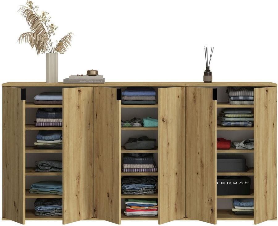 INOSIGN Halmeubelset Trondheim Breedte 183 cm bestaande uit 3 Kommoden 6 Deuren 18 Vakken (set 3-delig)