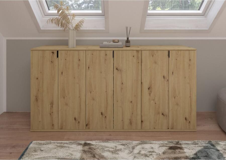 INOSIGN Schoenenkast Trondheim Breedte 61 cm 2 Deuren 5 Planken 6 Vakken Garderobekast schoenenkast schoenenkommode buffetkast gangkast - Foto 3