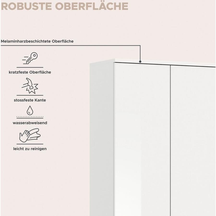 INOSIGN Halmeubelset Trondheim Breedte 212 cm 5-delig bestaande uit: 2x garderobekast 1 commode 1 kledingstang 1 legplank (set 4-delig)
