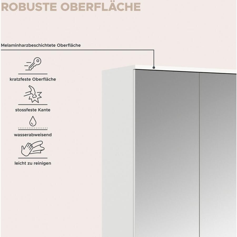 INOSIGN Halmeubelset Trondheim Breedte 243 cm 5-delig bestaande uit: 2x garderobekast 1 commode 1 kledingstang 1 legplank (set 4 stuks)