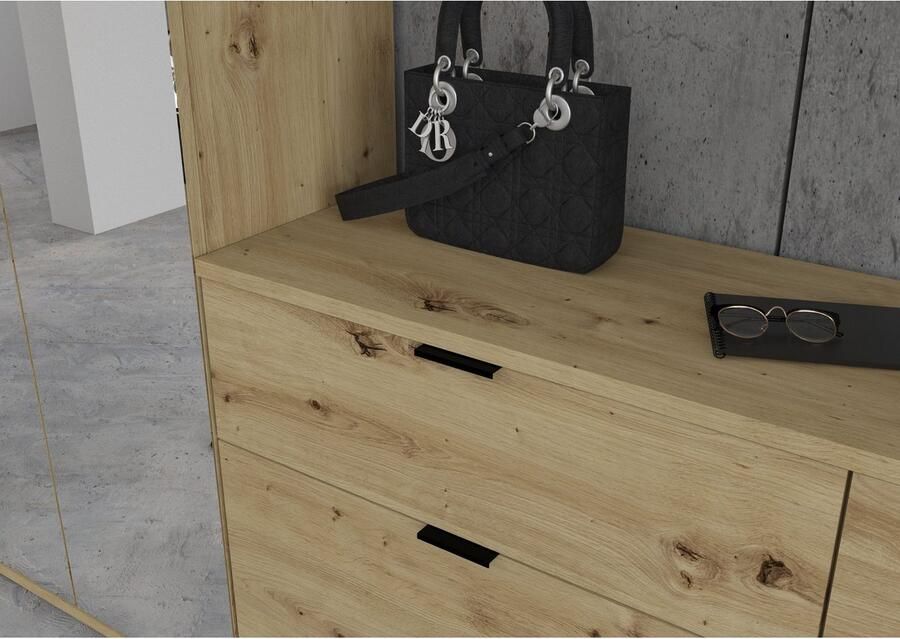 INOSIGN Halmeubelset Trondheim Breedte 273 cm 6-delig bestaande uit: 3x garderobekast 1 commode 1 kledingstang 1 legplank (set 5 stuks) - Foto 2