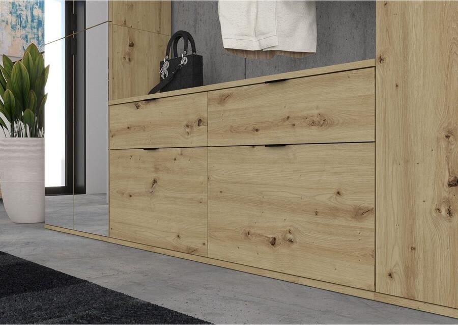 INOSIGN Halmeubelset Trondheim Breedte 273 cm 6-delig bestaande uit: 3x garderobekast 1 commode 1 kledingstang 1 legplank (set 5 stuks) - Foto 4
