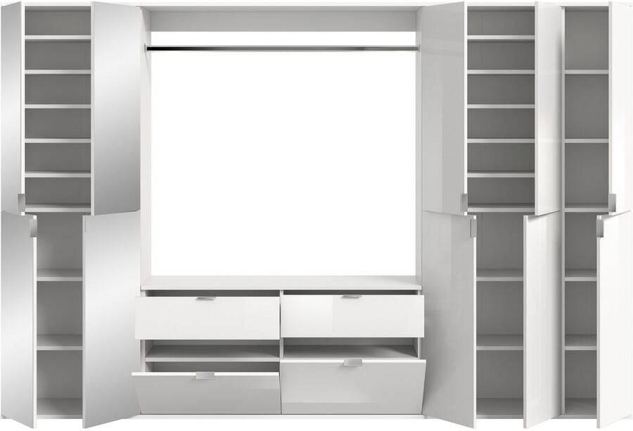 INOSIGN Halmeubelset Trondheim Breedte 273 cm 6-delig bestaande uit: 3x garderobekast 1 commode 1 kledingstang 1 legplank (set 5 stuks) - Foto 17