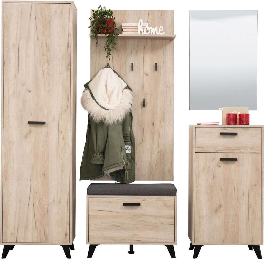 INOSIGN Halmeubelset Umbria halmeubelen dielenmeubelen breedte 175 cm in grijs eik (complete set 5-delig) - Foto 19