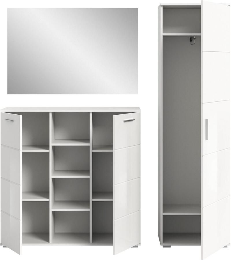 INOSIGN Halmeubelset Valge Breedte 180 cm inclusief 15 cm typeafstand 3-delig Set bestaande uit: (3 stuks) - Foto 2