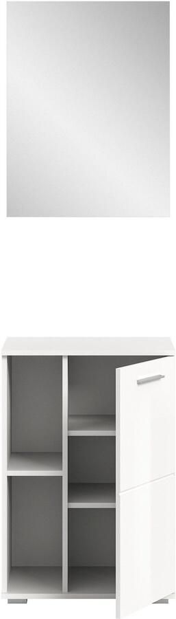 INOSIGN Halmeubelset Valge Breedte 55 cm 2-delig Set bestaande uit: Schoenenkast en Spiegel (2 stuks) - Foto 7