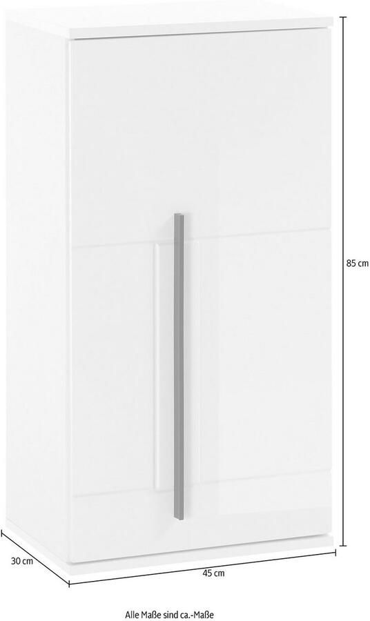 INOSIGN Hangend kastje Cantara badkamerkast in hoogglans wit hangkast in modern ontwerp - Foto 4