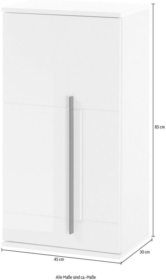 INOSIGN Hangend kastje Cantara badkamerkast in hoogglans wit hangkast in modern ontwerp - Foto 4