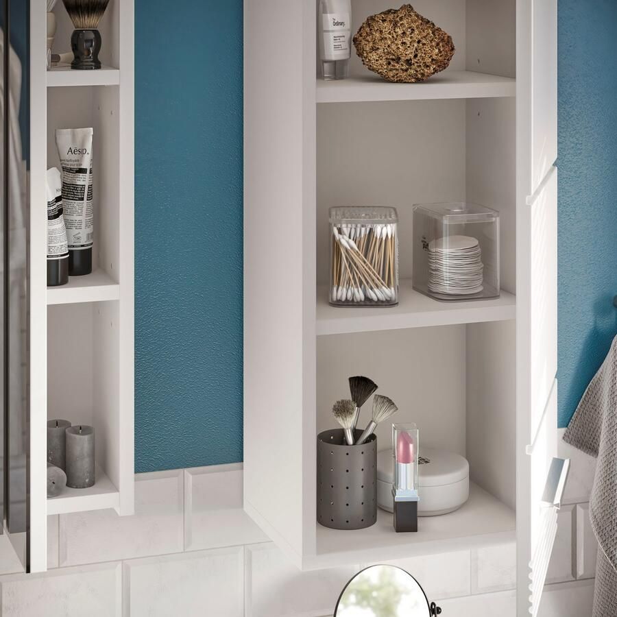 INOSIGN Hangend kastje Malmö breedte 30 cm 1 deur (verwisselbare deurstop) 2 planken in verschillende kleuren verkrijgbaar badkamermeubels badkamerkast kast badkamer - Foto 2
