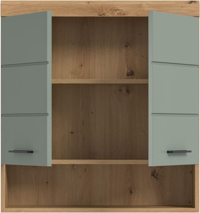INOSIGN Hangend kastje Siena breedte 74 cm 2 deuren 1 open vak MDF-front in verschillende kleuren verkrijgbaar badkamermeubels badkamerkast kast badkamer - Foto 2